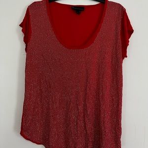 Dark pink studded top